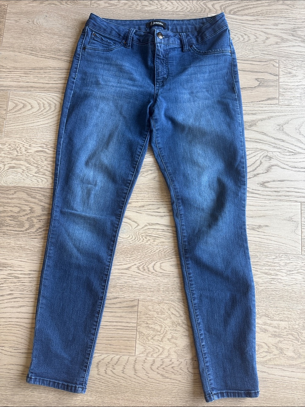 d. jeans Women's Slim Skinny Jeans in Dark Blue - stretchy 8
